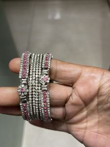 Elegant Crystal Bangle Set