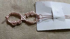 silver long earring without back loop