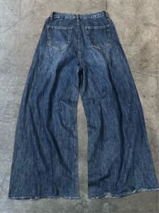 Wide Leg Blue Denim Jeans