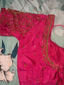 Vibrant Pink &amp; Teal Saree