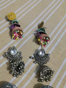 Designer Jhumka Earrings Set