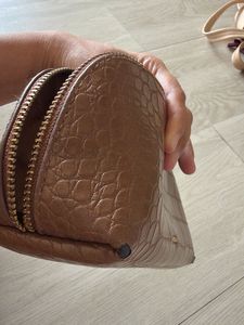 Chic Brown Crocodile pouch