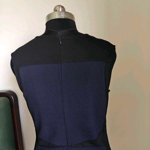 Navy blue &amp; black formal dress