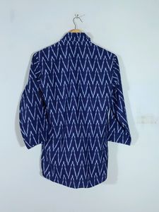 Navy Blue Printed Top (Women's)