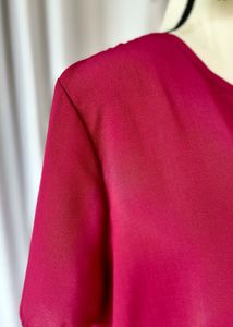 Red Embroidered Short Sleeve Dress