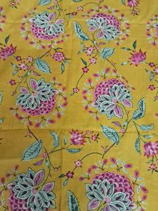 Vibrant Floral Print Cotton Fabric