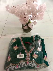 Embroidered Green Kurta Set 3XL