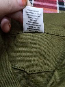 Men's Olive Green Denim Jacket