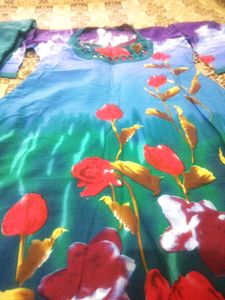 Totally New 😍Pure Cotton Suit With Chiffon Duppata