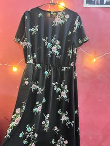 H&amp;M Long Dress Slit Detail Floral