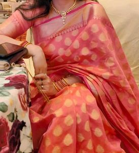 Cotton Silk Saree With Beautiful Blouse