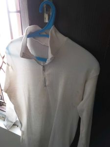 White Turtleneck Top