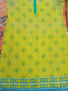 Lime Green 🍋‍🟩 Kurti &amp; Leggings Set