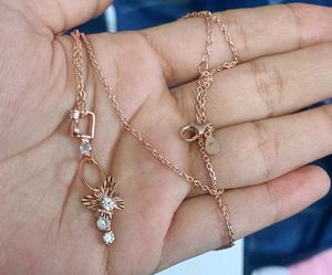 Rose Gold Butterfly Pendant Necklace