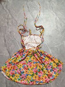 Vibrant Floral Print Mini Dress