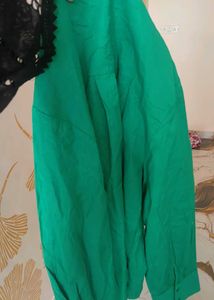 Gia Bright Green Button-Up Shirt