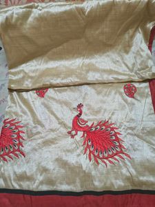 Elegant Peacock Embroidered Saree