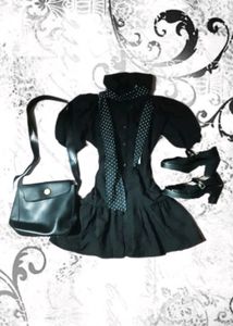 Black Gothic Inspired Dress Set
