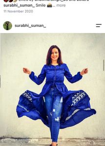 Elegant blue Ethnic Gown with Lace