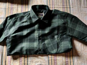 Green Plaid Men's Shirt