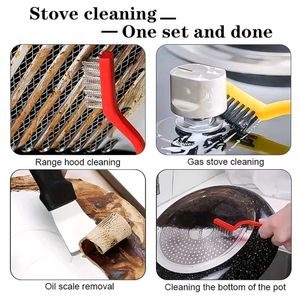 chimney Set of 4 Cleaning Brushes with Scrapers
