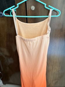Ombre Ruched Maxi Dress