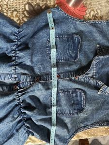 FIT AND FLARE DRESS -Denim Shirt style