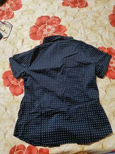 Classic Polka Dot Button-Up Shirt