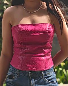Hot Pink Corset Style Blouse