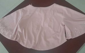 Pearl Embellished Bell Sleeve Top