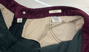 Dark Green Corduroy Jeans for Men