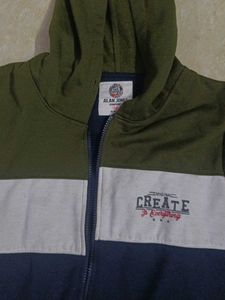 Color Block Zip-Up Hoodie