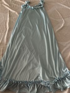 Imported Light Blue Ruffle night wear