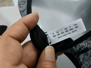 Esprit Premium Heather Grey Strappy Sports Bra (Si