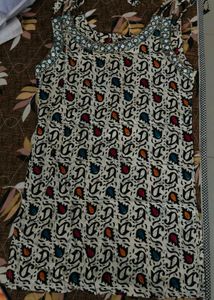 Beautiful tie up Printed Kurta