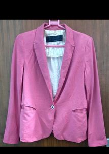 ZARA BASIC Pink Coat