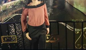 Modern off shoulder Jumpsuit with pocket