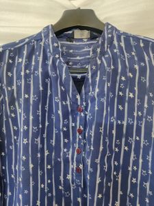 Blue Shirt With Star Prints