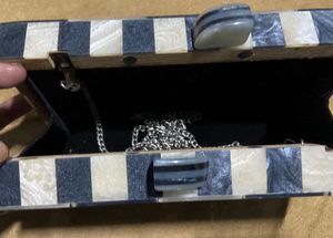 Geometric Marble Look Trinket Box Sling Bag