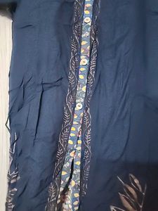 Navy Blue A Line Kurti