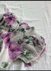 Vintage Floral Ruffle Blouse top🎀🌸
