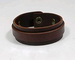 Unisex Leather Cuff Bracelets Set of 3 Pieces