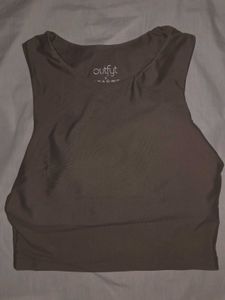Outfyt Padded Crop Top – Size S – Brown
