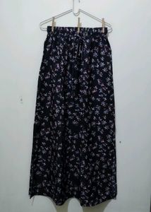 Purys Black Flora print Maxi Skirt