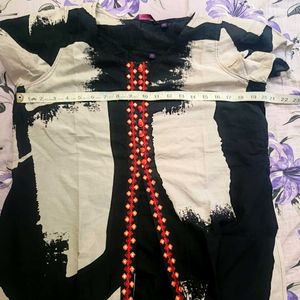 Boho Abstract Print kurta with jacket