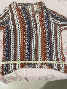 Boho Print V-Neck Tunic Top