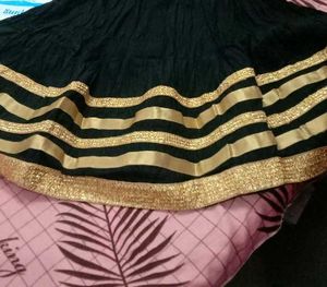 Elegant Black Ethnic Skirt