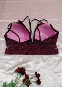 V-Neck Lace Trimmed Bralette