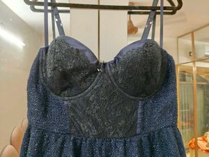 VS Navy Blue Corset Lace Dress