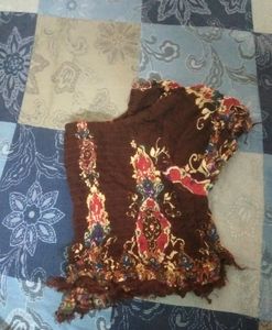 Brown Floral Crop Top